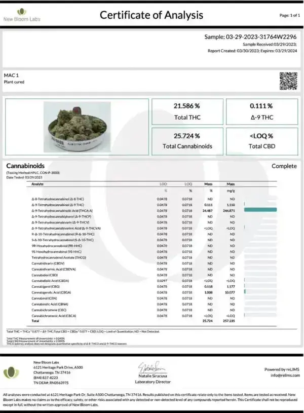 Mac Smalls THCa Flower Ounce - Image 2