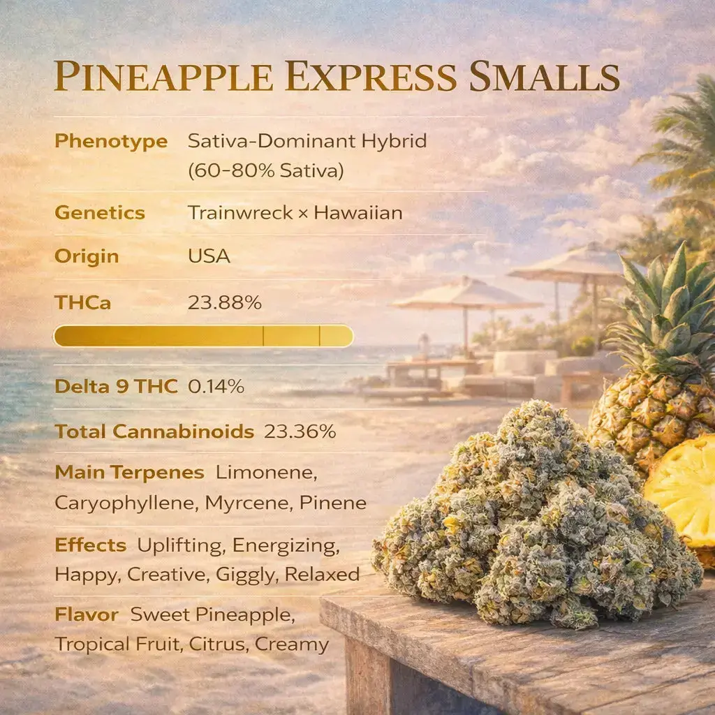 Pineapple Express Smalls THCa Flower Ounce - Image 6