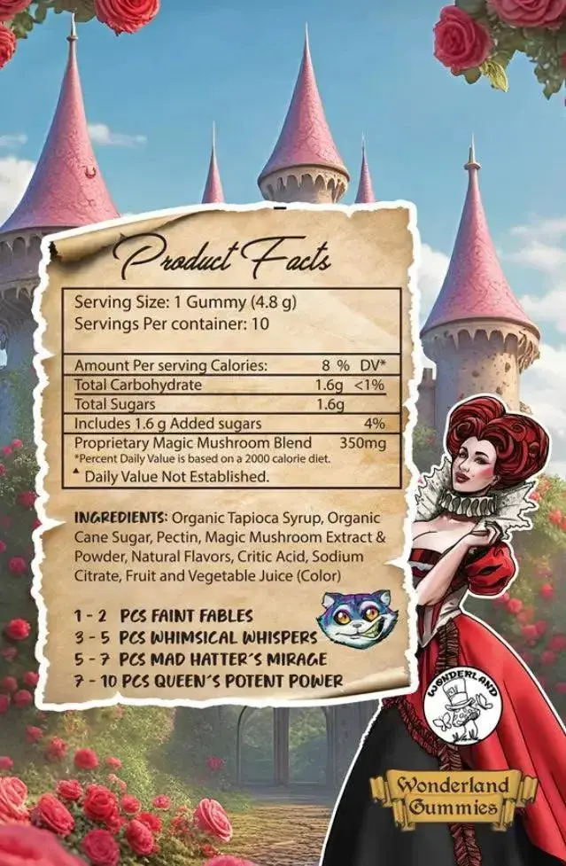 Wonderland Magic Mushroom Blend Gummies Assorted Fruit - Image 2